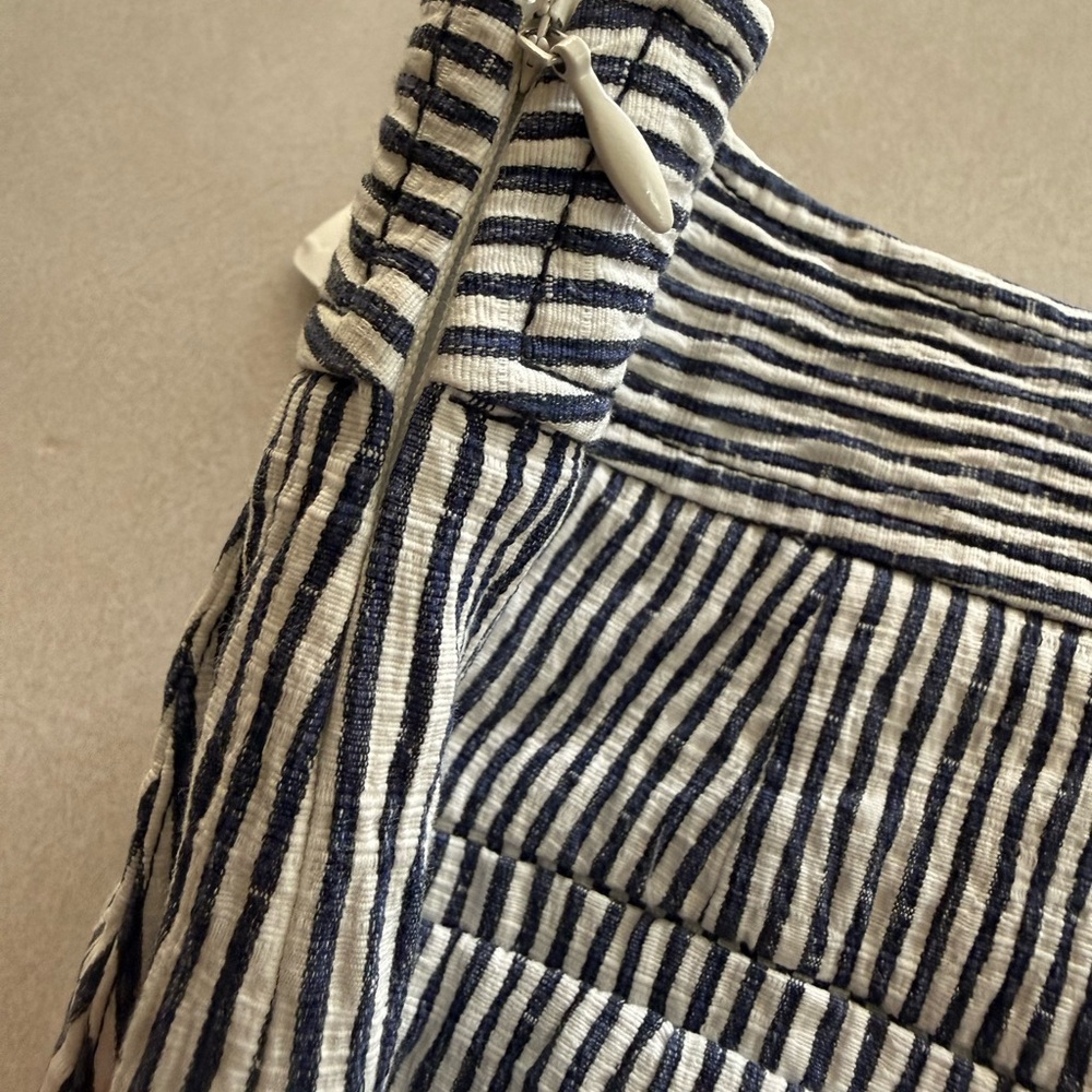 10 Crosby Derek Lam Blue and White Striped Robertson High Waist Sailor Shorts - Picture 6 of 9